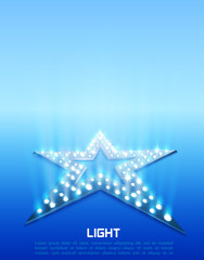 Star retro light banner.