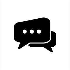 Speech Bubble icon. symbol of chatting, comment or message with trendy flat line style icon for web site design, logo, app, UI isolated on white background. vector illustration eps 10