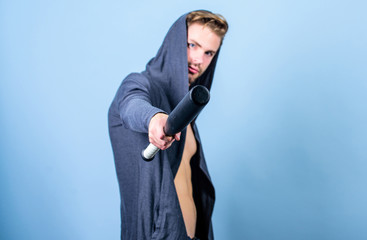 you, Never stop. aggression and anger. Bandit gang and conflict. man with baseball bat. Sexy...