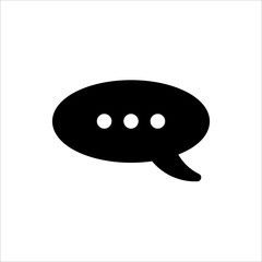 Speech Bubble icon. symbol of chatting, comment or message with trendy flat line style icon for web site design, logo, app, UI isolated on white background. vector illustration eps 10