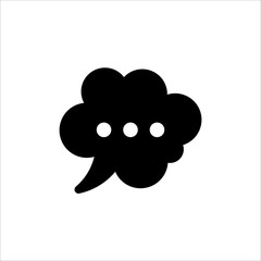 Speech Bubble icon. symbol of chatting, comment or message with trendy flat line style icon for web site design, logo, app, UI isolated on white background. vector illustration eps 10