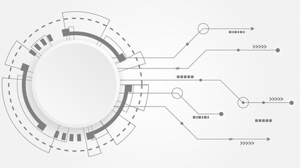 Abstract Digital Technology Cycle background.Business growth transformation to digital and Successful financial technology.
