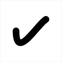 Vector check mark icon. symbol of check list, approval, or confirm with trendy flat style icon for web site design, logo, app, UI isolated on white background