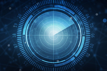 2d illustration Abstract futuristic electronic circuit technology background