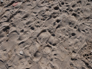 Empreinte de pieds sur sable