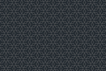 seamless geometric star pattern on navy blue design illustration vector