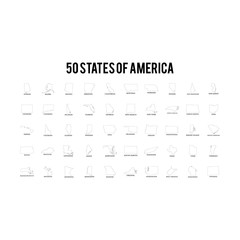 USA (United States of America) map set