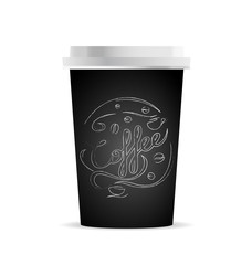 Vector coffee cup template with coffee and coffee cups for your design - 297776308