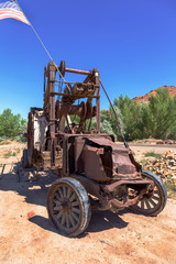 Fototapeta na wymiar old rusted jalopy