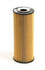 Oil , air , fuel filter for car on white background or isolated