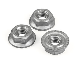 metal nut isolated on white background