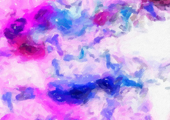 Abstract watercolor background with wet paint splashes on paper, graphic painting texture with art elements and effects