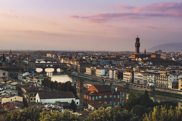 Obraz premium Florence View at sunset