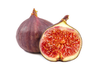 Fresh fig fruits isolated on white background