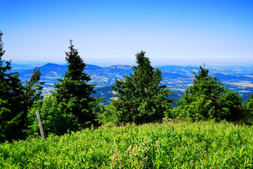 Obraz premium Beskydy from Lysa Hora tower