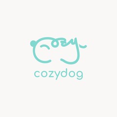 cozy dog logo design unique