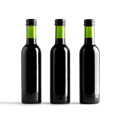 3d wine bottles isolated on white background 3d illustration
