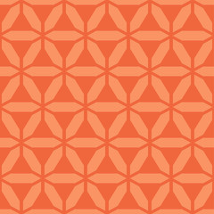 Vector kleurrijke naadloze geometrische patroon. Heldere eenvoudige textuur. Herhalende abstracte oranje achtergrond met creatieve vormen