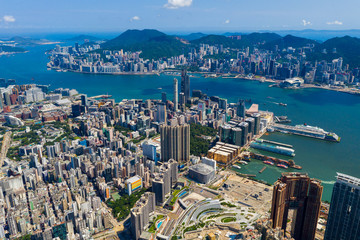 Obraz na płótnie Canvas Aerial view of Hong Kong city