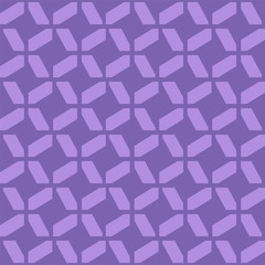 Vector colorful seamless geometric pattern. Bright ornament texture. Repeating abstract violet background with creative polygonal shapes