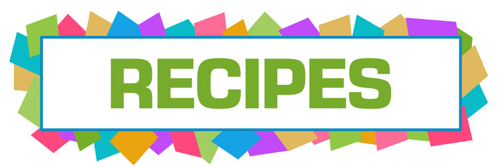 Recipes Colorful Random Shapes Horizontal 