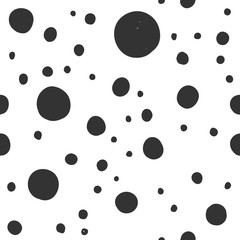 Vector seamless monochrome pattern. Vector hand drawn scandinavian style illustration design. 