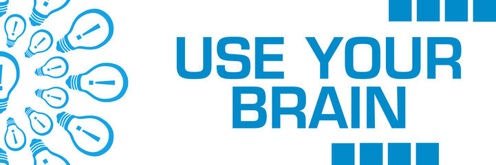 Use Your Brain Blue Bulbs Circular Horizontal 
