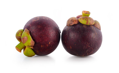 mangosteen isolated on white background