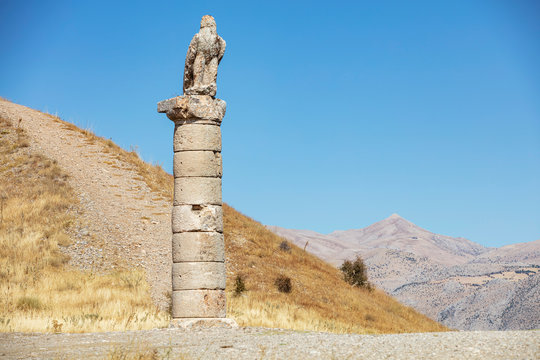 Karakus Tumulus (Monument Grave). The tumulus construction is a memorial grave of Commagene Royal Family. (I.Century B.C.)