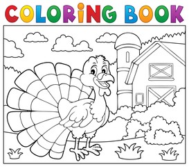 Coloring book turkey bird theme 2