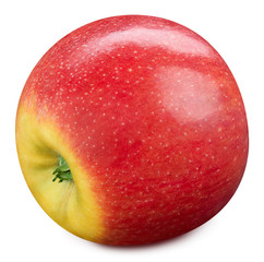 Red apple isolated on white. Apple Clipping Path.