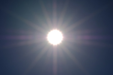 Obraz premium Sun and aura in the morning very clear sky of the day.