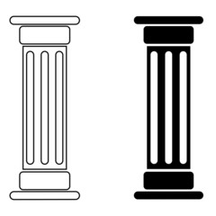 pillar vector icon. ancient illustration symbol. antique sign or logo.