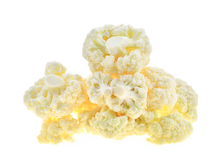 Cauliflower piece on white background