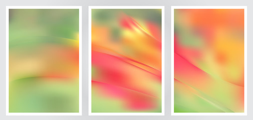 Set of abstract creative vector background design