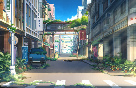 Desktop Wallpaper Anime Girl, Outdoor, Summer, Hd Image, Picture, Background,  B34592
