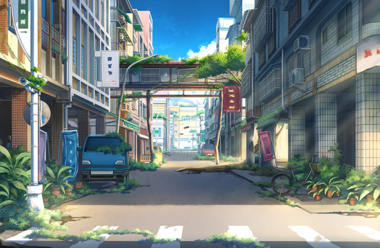 Illustrated Worlds  Anime scenery Anime scenery wallpaper Scenery  wallpaper