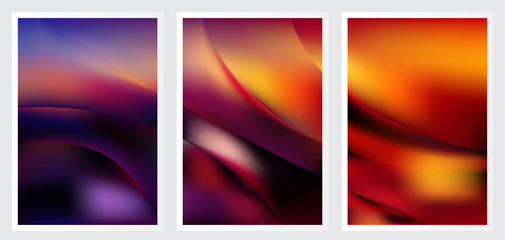 Fototapeta premium Set of abstract creative vector background design