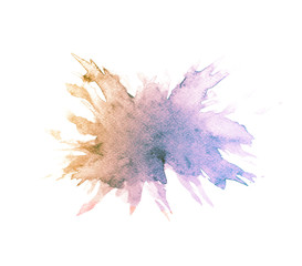 Modern pink and orange. Pink Orange mixed on white background. Abstract minimalist painting. Abstract watercolor brush illustration. Contemporary watercolor background.