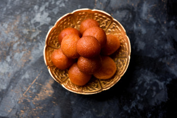 Traditional Home made Gulab Jamun sweets from India