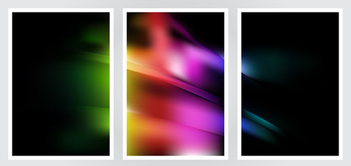 Fototapeta premium Set of abstract creative vector background design