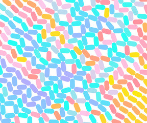 Abstract background with color ovals. Vector illustration for print, textile, fabric, package, wrapping or cover.