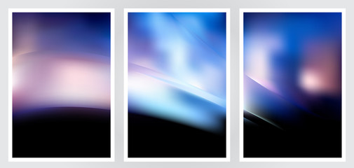 Fototapeta premium Set of abstract creative vector background design