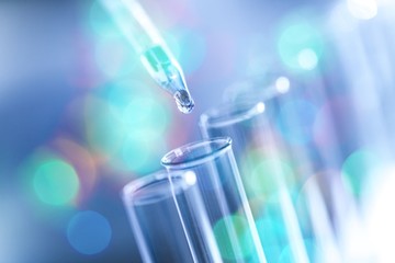 Injection vaccine baby flu antibiotic background blue