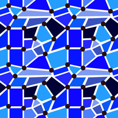 blue quadrangle pattern vector illustration