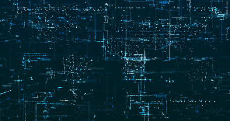 Abstract grid shape background. 3D rendering