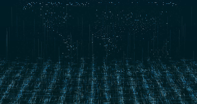 Abstract grid shape background. 3D rendering