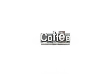movable type coffee text