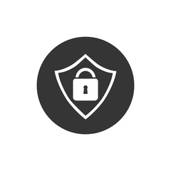 Security icon vector. Protect security vector illustration flat style