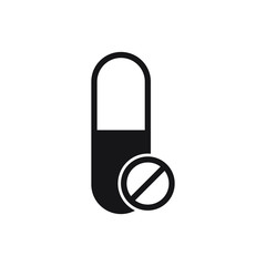 Obraz premium Pills flat vector icon. Capsule vector icon